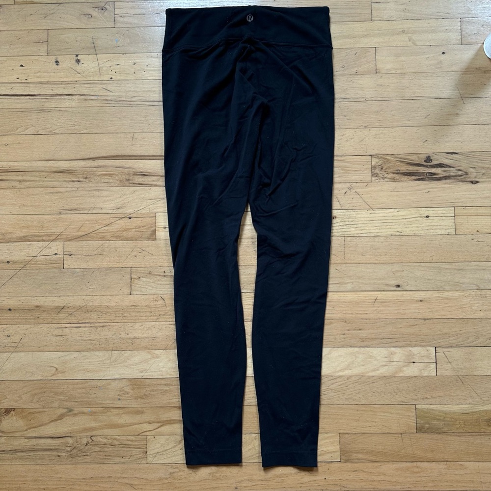 Lululemon Black Wunder Under Medium-Rise Leggings